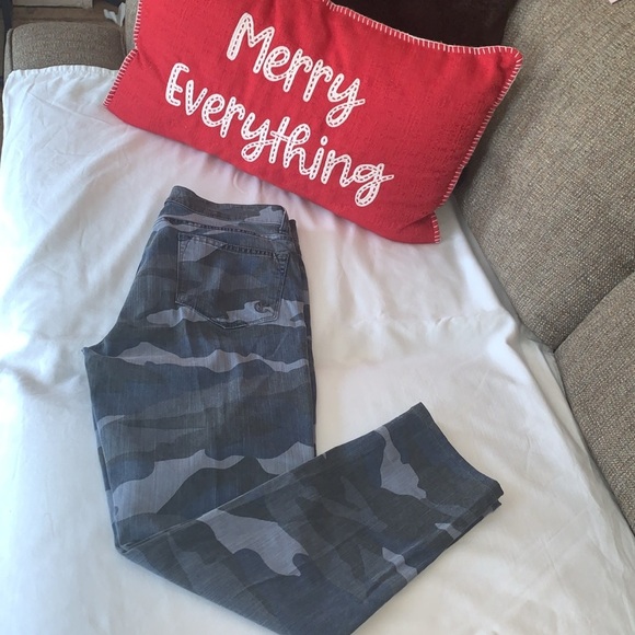 CJ Cookie Johnson Peace Skinny Blue Gray Camo Navy Jeans Cotton Blend - Picture 7 of 8